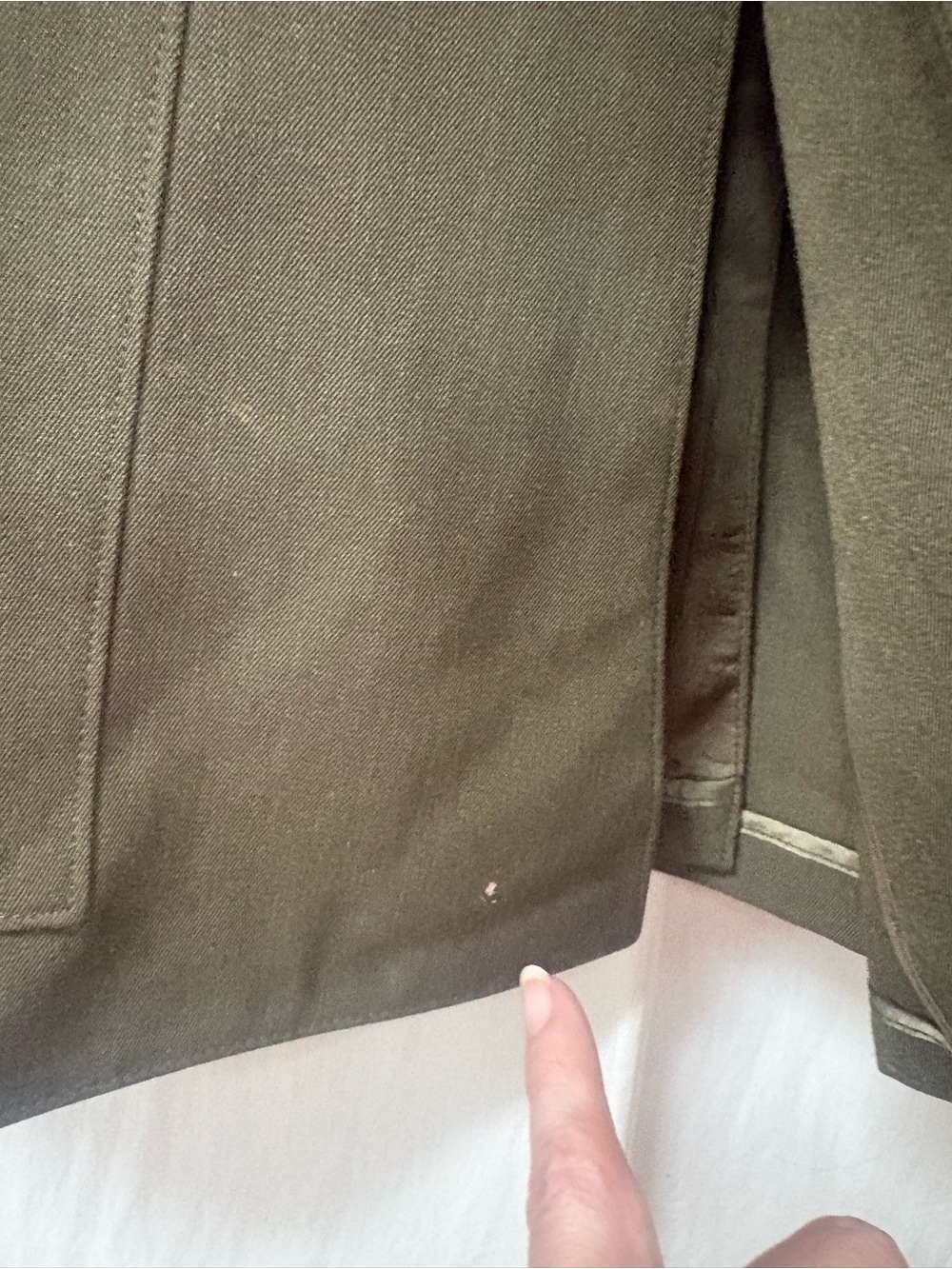 Vintage USMC Alpha Business Green Military Wool Jacket 36R FLAWS costume - Picture 11 of 16
